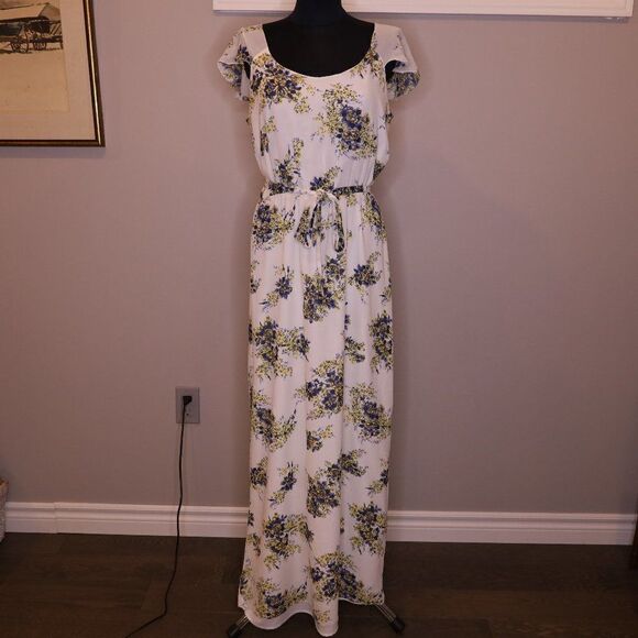 Joie Astilbe Silk Floral Maxi Dress Sz M - Picture 2 of 6